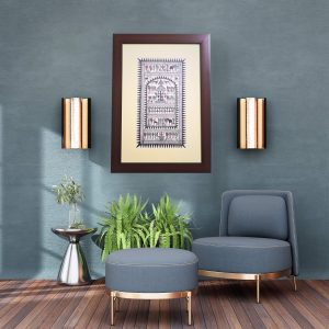 Framed Handcrafted Tribal Warli Art Painting – Traditional Folk Wall Décor
